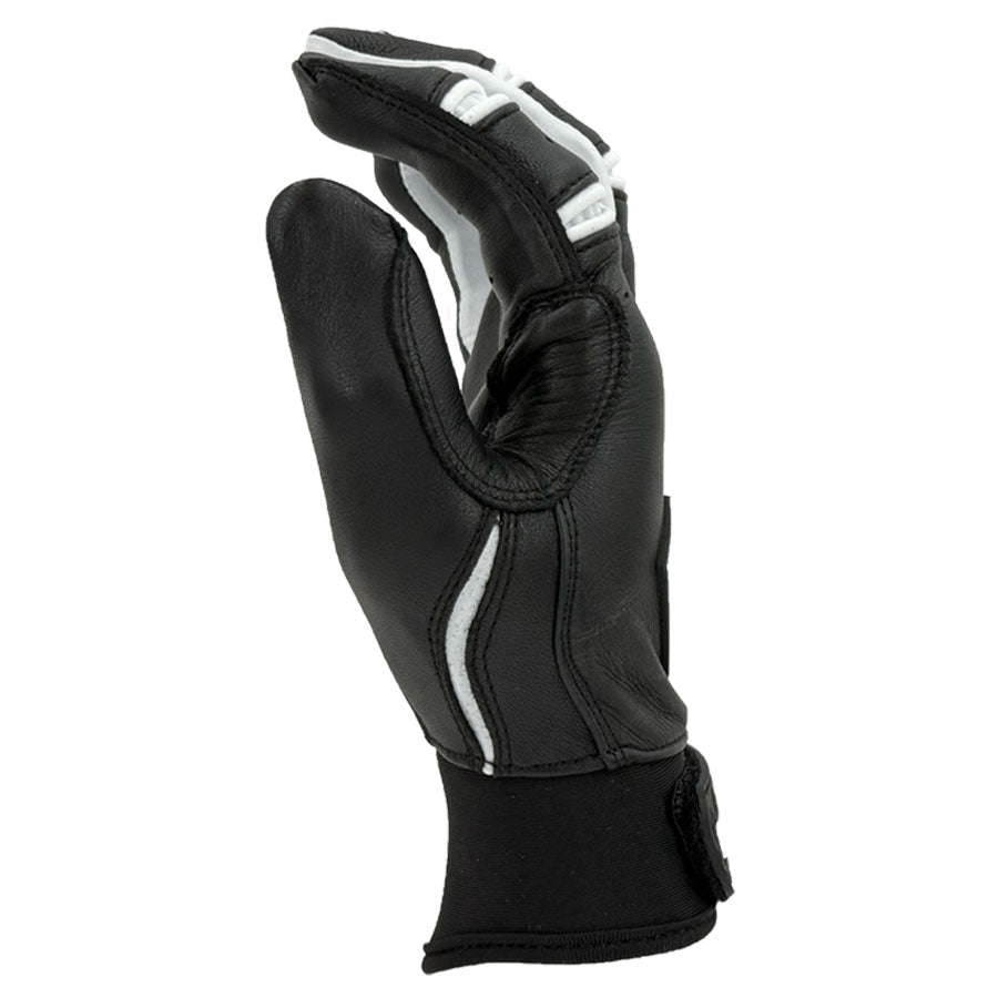 Gem Glove Prospector Short Cuff Batting Glove - Black/White