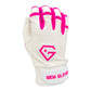 Gem Glove Prospector Short Cuff Batting Glove - White/Pink