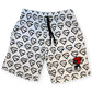 Gem Gloves Mesh Shorts - Diamond Drip - White/Black