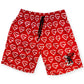 Gem Gloves Mesh Shorts - Diamond Drip - Red/White