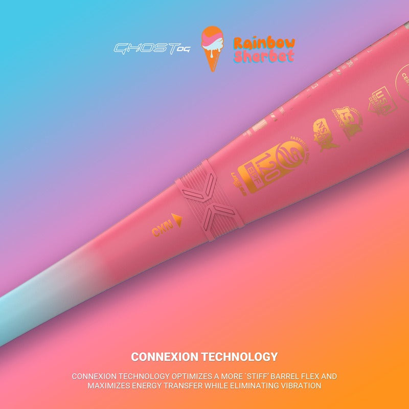 2025 Easton Ghost OG Rainbow Sherbet -11 Fastpitch Softball Bat EFP5GHRS11 – Product View | Smash It Sports | composite, usss