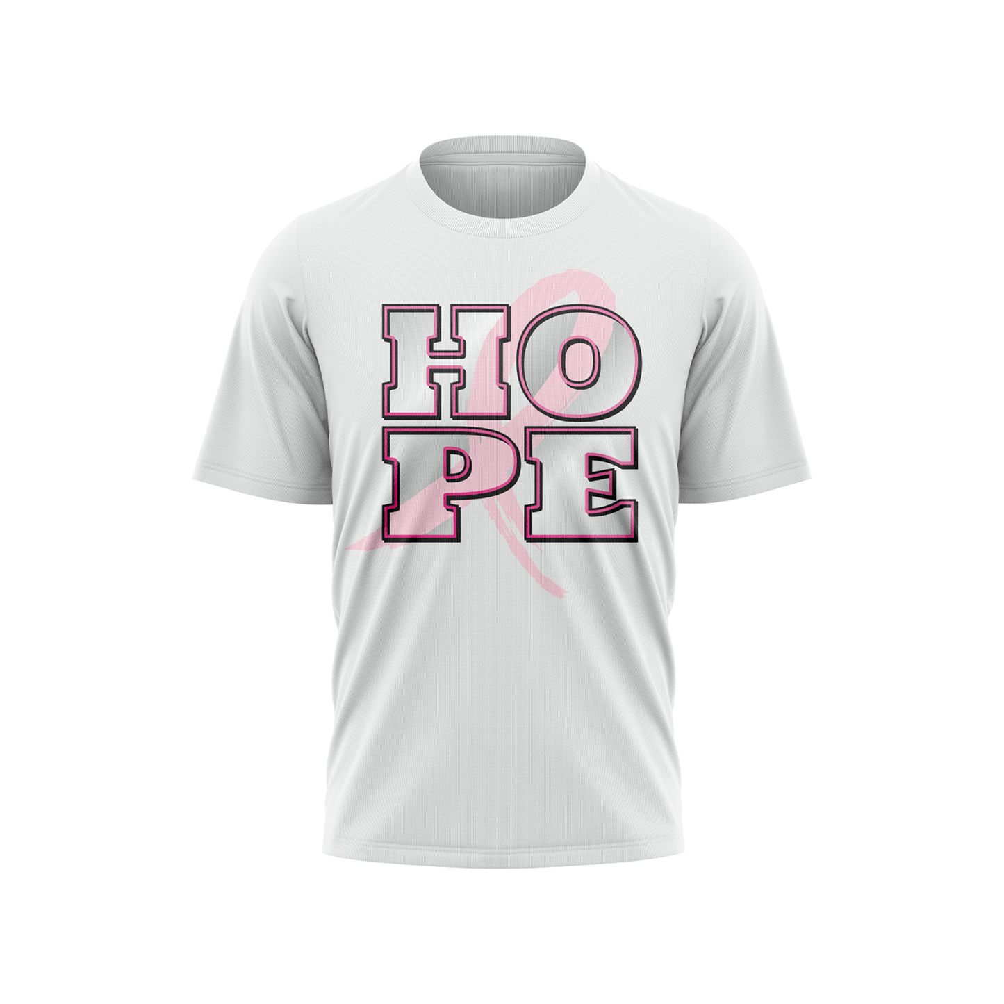 Breast Cancer Awareness Short Sleeve Shirt - Hope Ribbon