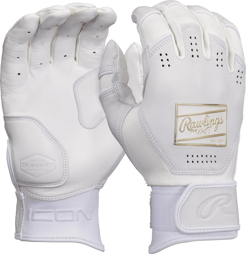 Rawlings Icon Batting Gloves - White