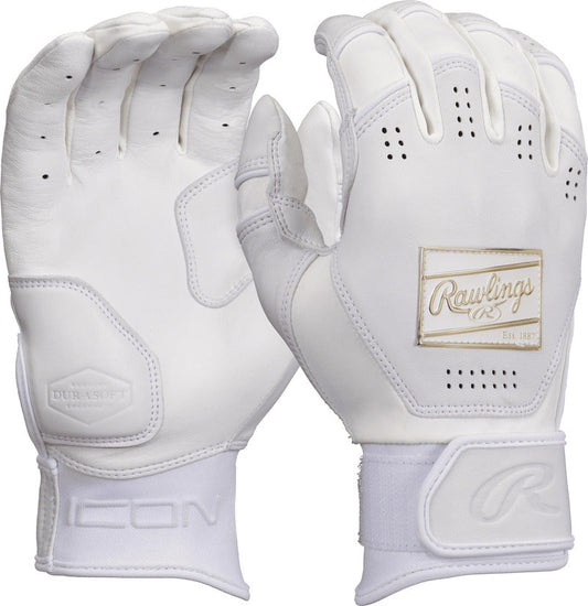 Rawlings Icon Batting Gloves - White