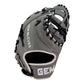 Gem Gloves Softball First Base Mitt/Glove - GEM021 (Grey/Black/White)