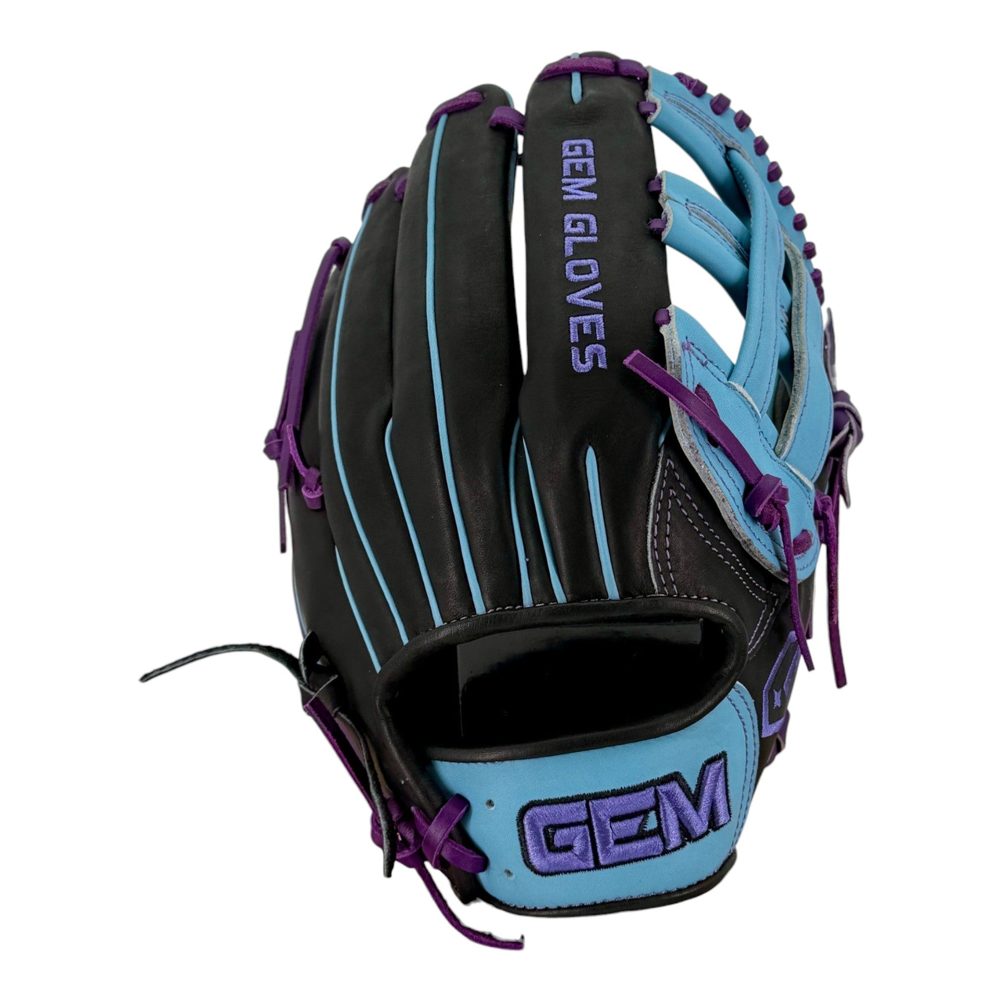 Gem Gloves Average Dudes Signature Model Softball Fielding Glove - GEM144 Purple Reign – Product View | Smash It Sports | lea