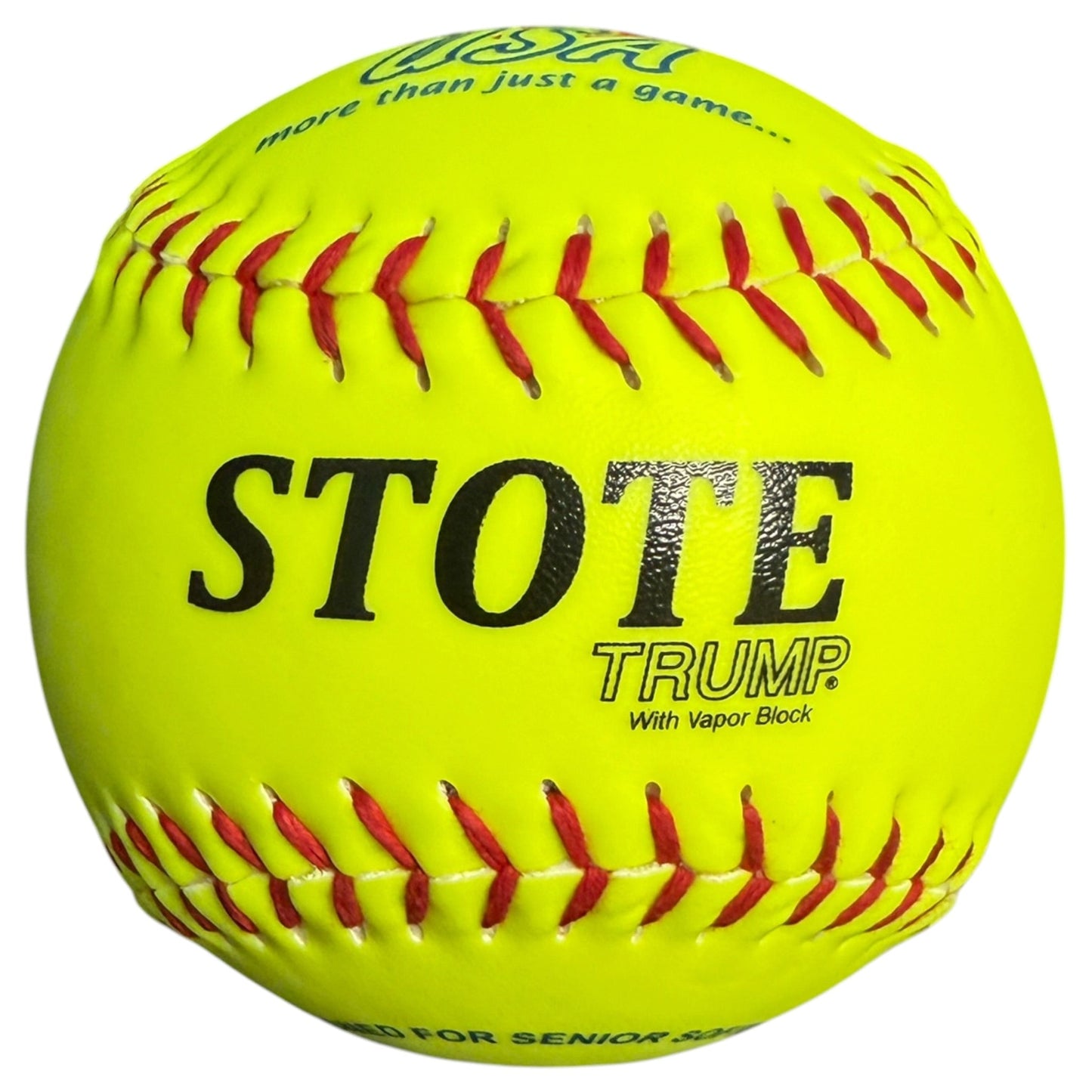 Trump Stote Micro Cell 44/375 12" Slowpitch Softballs – Product View | Smash It Sports | leather, pro