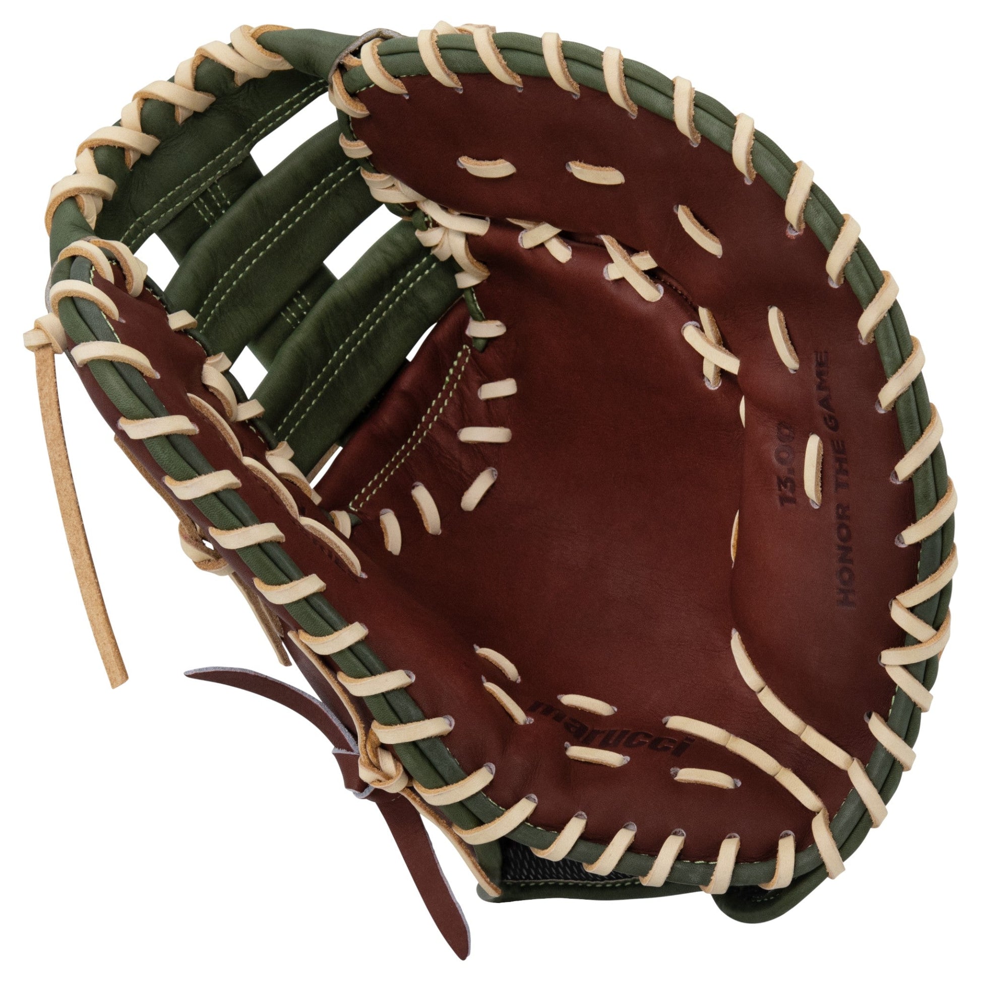 Marucci Capitol 39S1 13" Baseball First Base Mitt/Glove – Top-Down View | Smash It Sports | leather, kip, pro