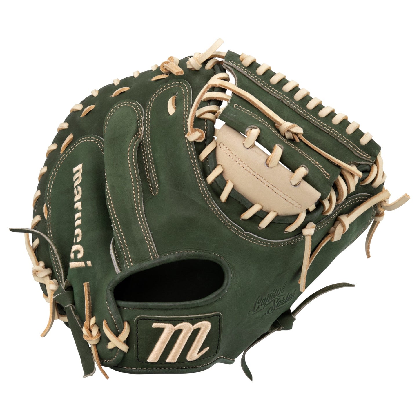 Marucci Capitol 240C1 34" Baseball Catcher's Glove/Mitt – Front View | Smash It Sports | leather, kip, pro