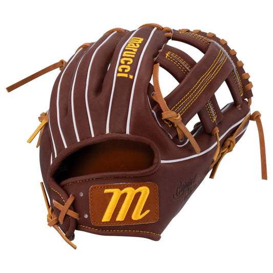 Marucci Capitol 43A4 11.5" Baseball Fielding Glove – Front View | Smash It Sports | leather, kip, pro