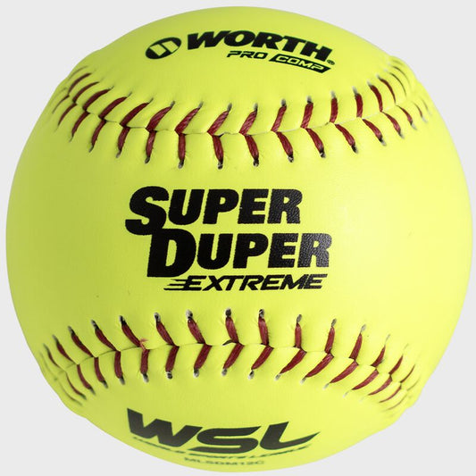 Worth Super Duper Extreme 44/375 ProComp WSL 12" Slowpitch Softballs - MLSDM12C