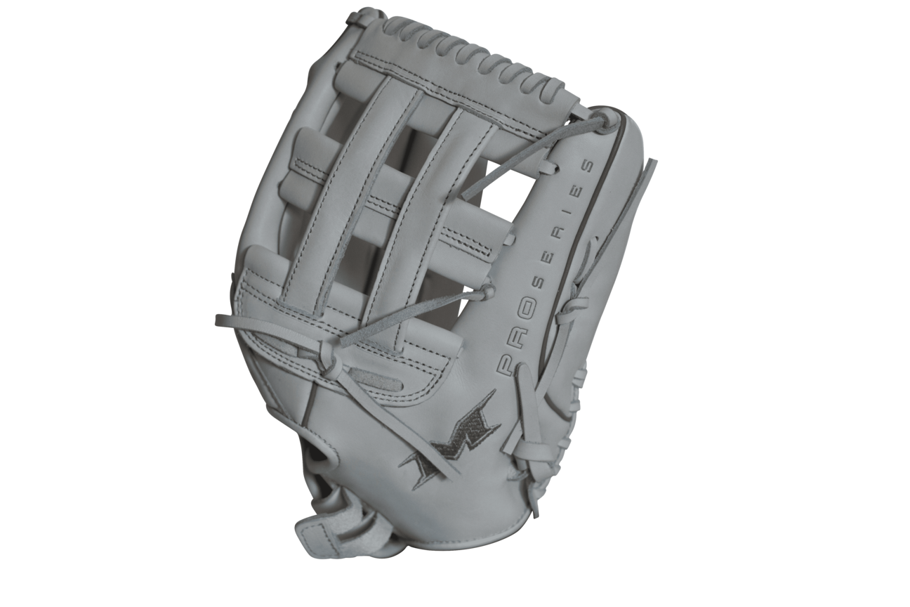 Miken Pro Series Slowpitch Softball Fielding Glove - White