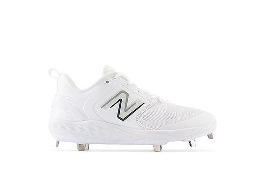 New Balance Men's Fresh Foam X 3000 V6 Metal Baseball Cleats - White - L3000TW6 - Smash It Sports