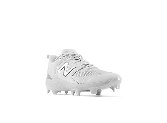 New Balance Men's Fresh Foam 3000 V6 Molded Baseball Cleats - Grey with White - PL3000G6 - Smash It Sports