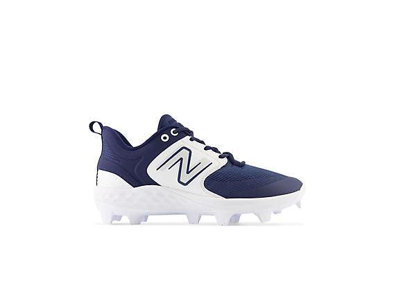 New Balance Men's Fresh Foam 3000 V6 Molded Baseball Cleats - Navy with White - PL3000N6 - Smash It Sports