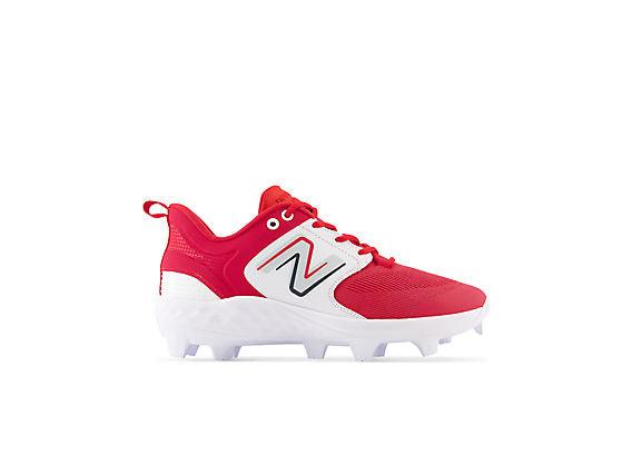 New Balance Men's Fresh Foam 3000 V6 Molded Baseball Cleats - Red with White - PL3000R6 - Smash It Sports