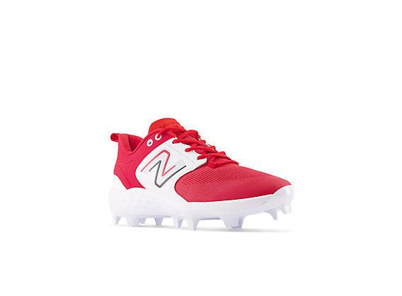 New Balance Men's Fresh Foam 3000 V6 Molded Baseball Cleats - Red with White - PL3000R6 - Smash It Sports