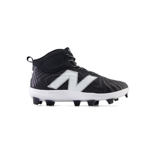 New Balance Men's FuelCell 4040 V7 Mid-Molded Baseball Cleats - Black / Optic White - PM4040K7