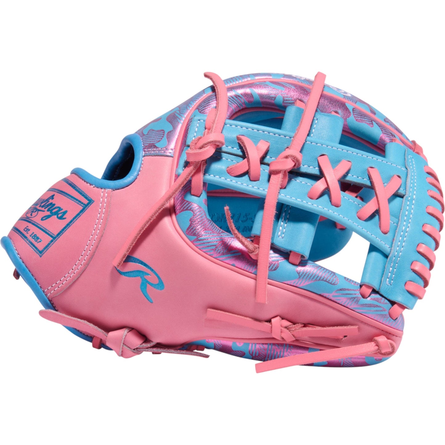 Rawlings Heart of the Hide ColorSync 10 Blue Metallic Camo 11.75" Baseball Fielding Glove - PROR315-32CBP