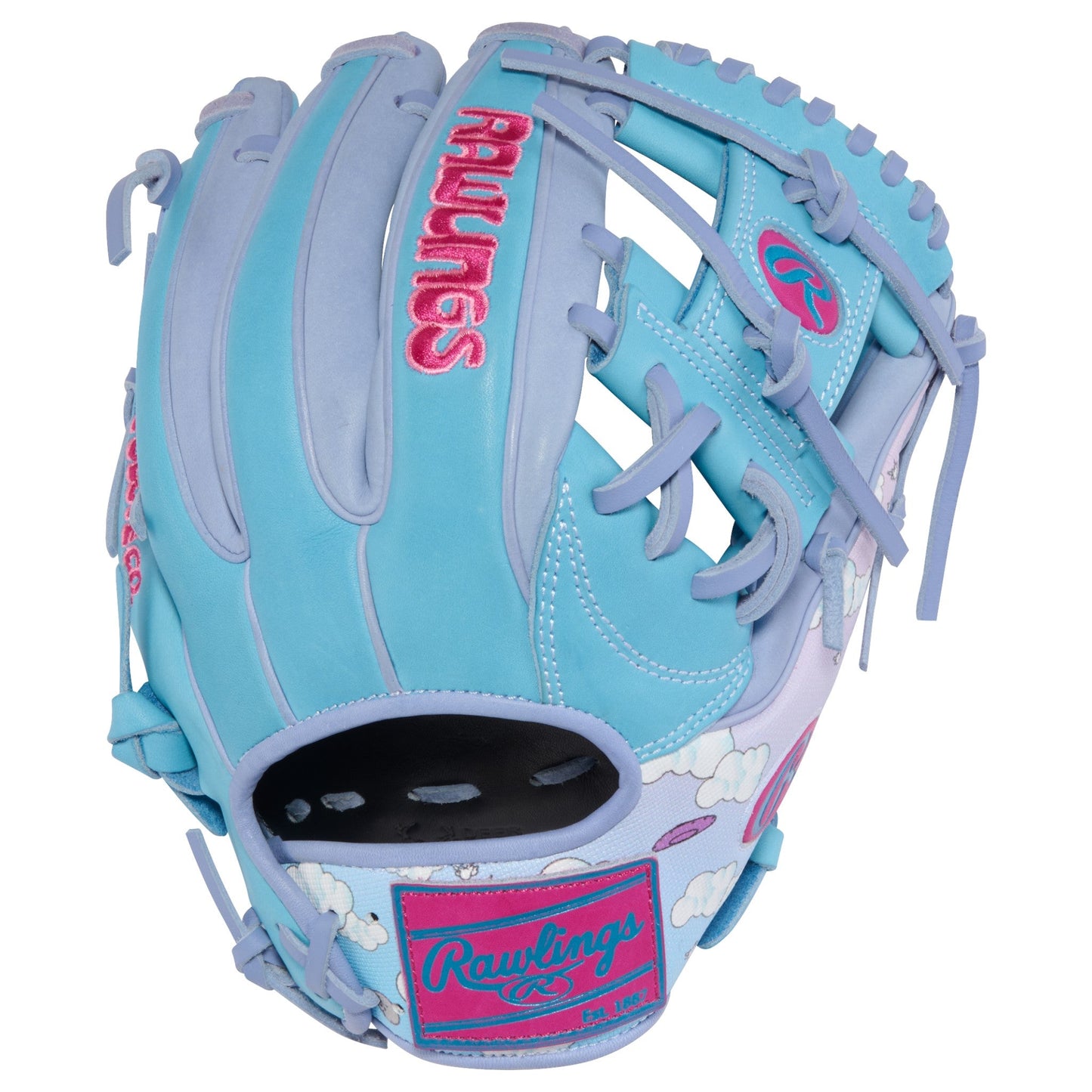 Rawlings Icon Fest Heart of the Hide Columbia Blue/Periwinkle 11.5" Baseball Fielding Glove - PROR934-2CBPE – Product View | 