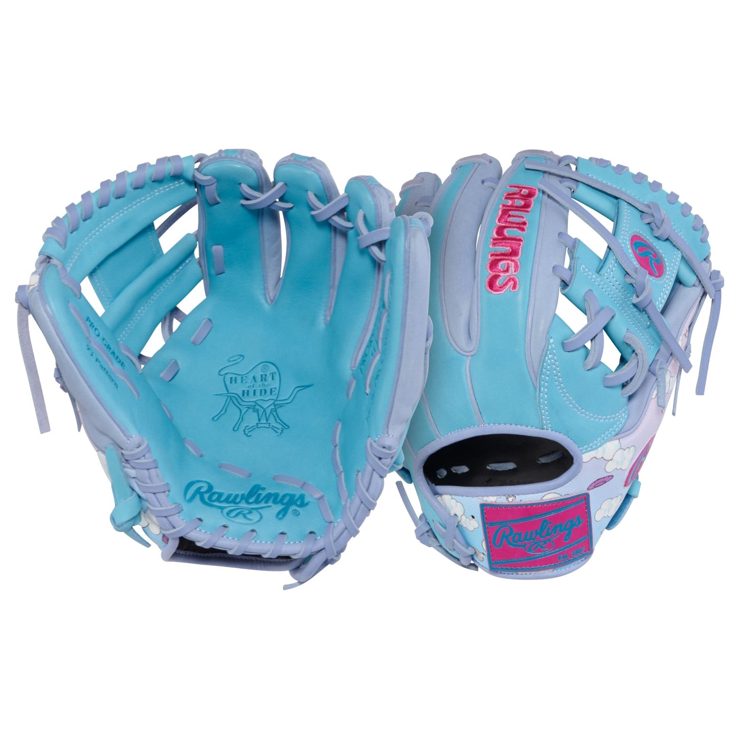 Rawlings Icon Fest Heart of the Hide Columbia Blue/Periwinkle 11.5" Baseball Fielding Glove - PROR934-2CBPE – Product View | 