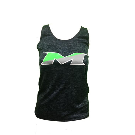 Miken Tonal Blend Racerback Tank - Badger (Navy-Green/Grey/White)