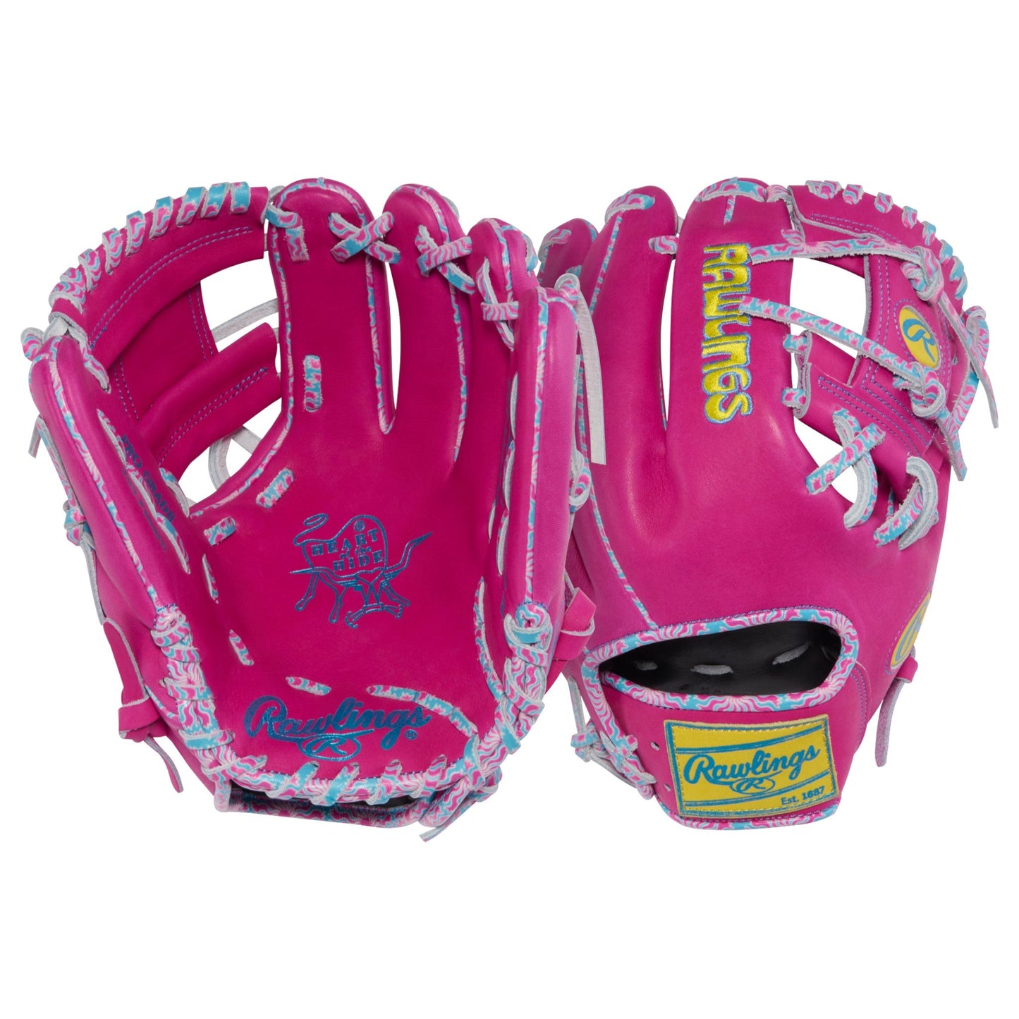 Rawlings Icon Fest Heart of the Hide Berry 11.5" Baseball Fielding Glove - PROR204-2BE – Product View | Smash It Sports | pro