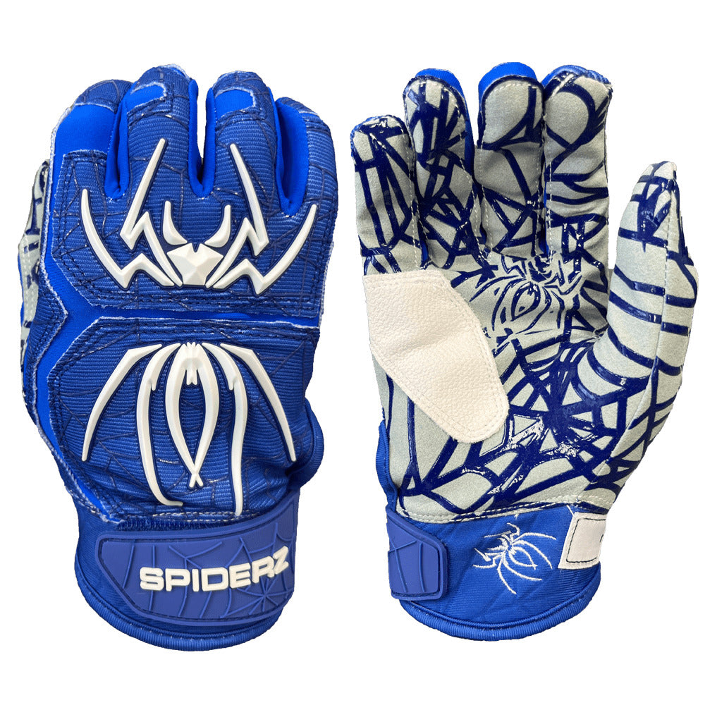 Spiderz HYBRID Batting Gloves - Royal Blue/White
