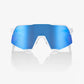 100 Percent Sunglasses - S3 - Matte White - HiPER Blue Multilayer Mirror Lens - Smash It Sports