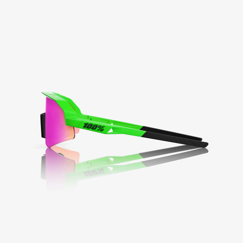 100 Percent Sunglasses - SLENDALE Youth - Viper Green - HiPER Vital Pink Mirror