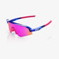 100 Percent Sunglasses - SLENDALE Youth - Polished Translucent Blue - HiPER Vital Pink Mirror