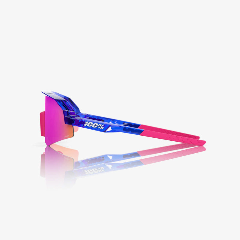 100 Percent Sunglasses - SLENDALE Youth - Polished Translucent Blue - HiPER Vital Pink Mirror