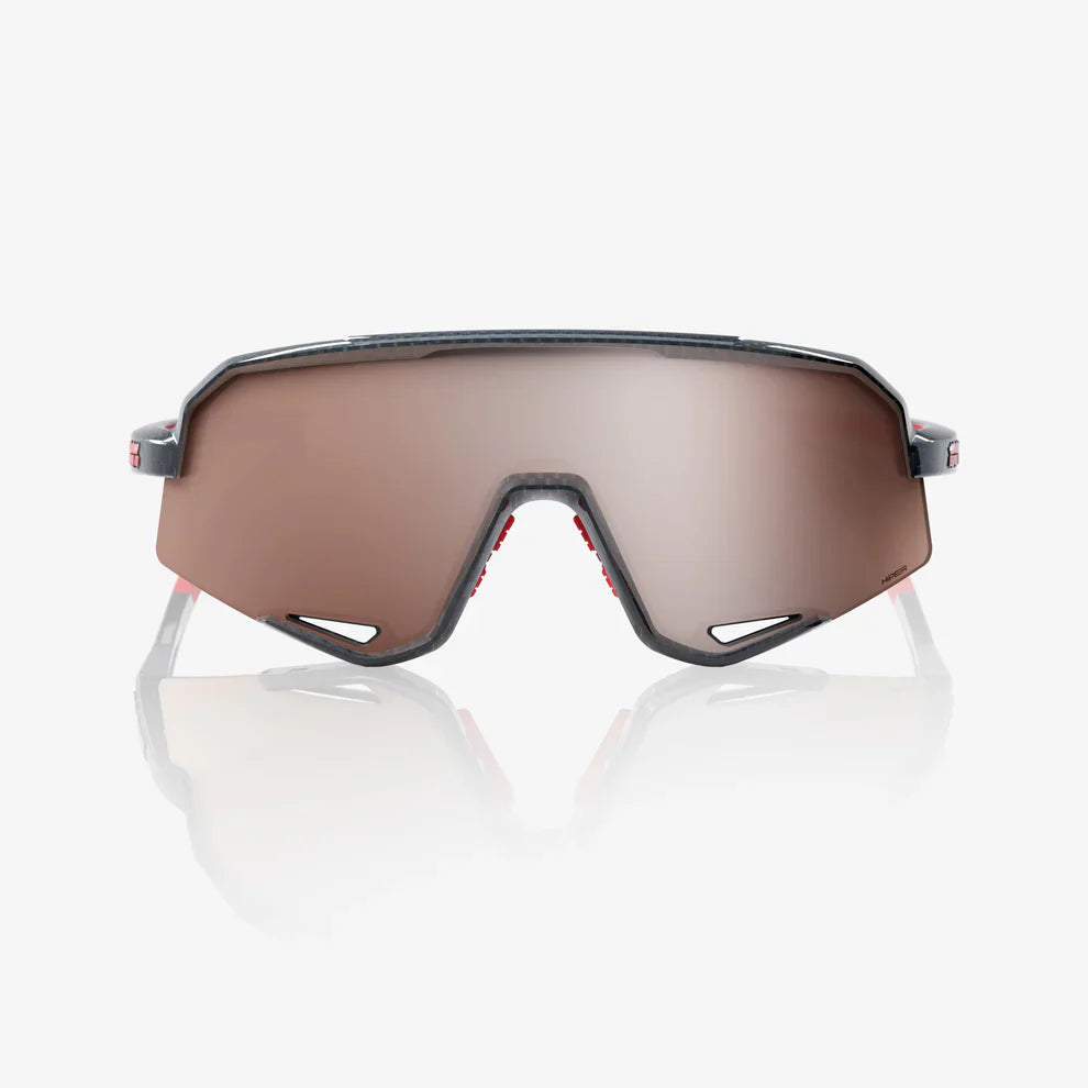 100 Percent Sunglasses - SLENDALE - Gloss Carbon Fiber - HiPER Crimson Silver Mirror Lens