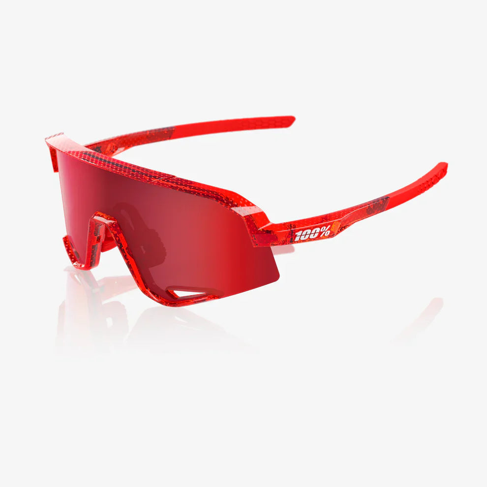 100 Percent Sunglasses - SLENDALE - Campari Translucent Red - HiPER Fire Red Mirror Lens