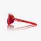 100 Percent Sunglasses - SLENDALE - Campari Translucent Red - HiPER Fire Red Mirror Lens