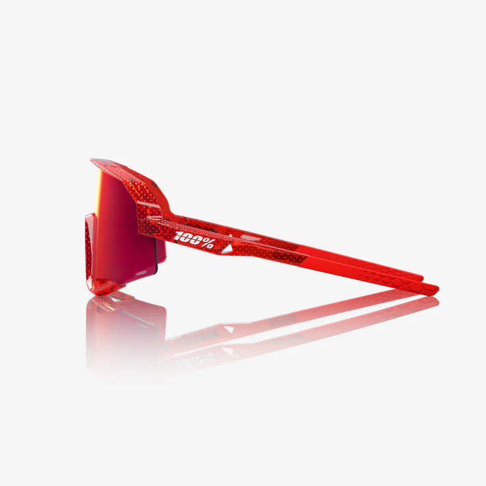 100 Percent Sunglasses - SLENDALE - Campari Translucent Red - HiPER Fire Red Mirror Lens