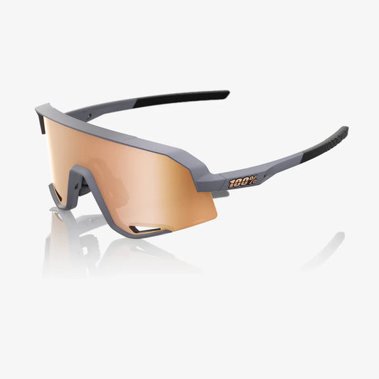 100 Percent Sunglasses - SLENDALE - Soft Tact Grey - HiPER Copper Mirror Lens