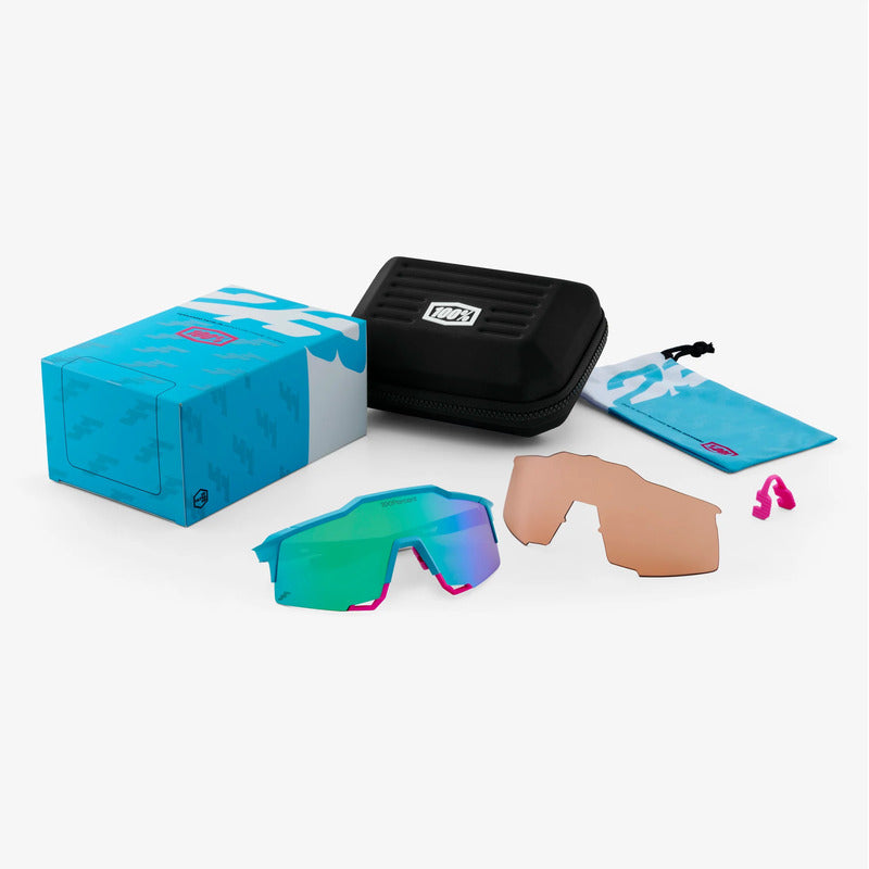 100 Percent Sunglasses - Speedcraft - Tatis 4 - Blue Topaz Mirror Lens – Product View | Smash It Sports