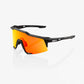 100 Percent Sunglasses - SPEEDCRAFT - Soft Tact Black - HiPER Red Multilayer Mirror Lens