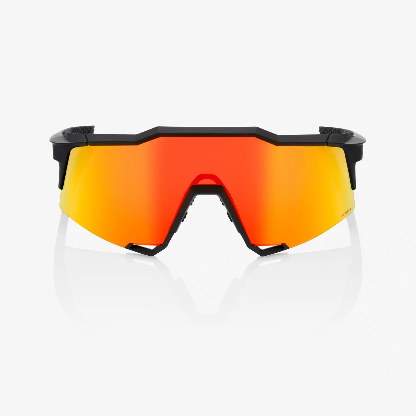 100 Percent Sunglasses - SPEEDCRAFT - Soft Tact Black - HiPER Red Multilayer Mirror Lens