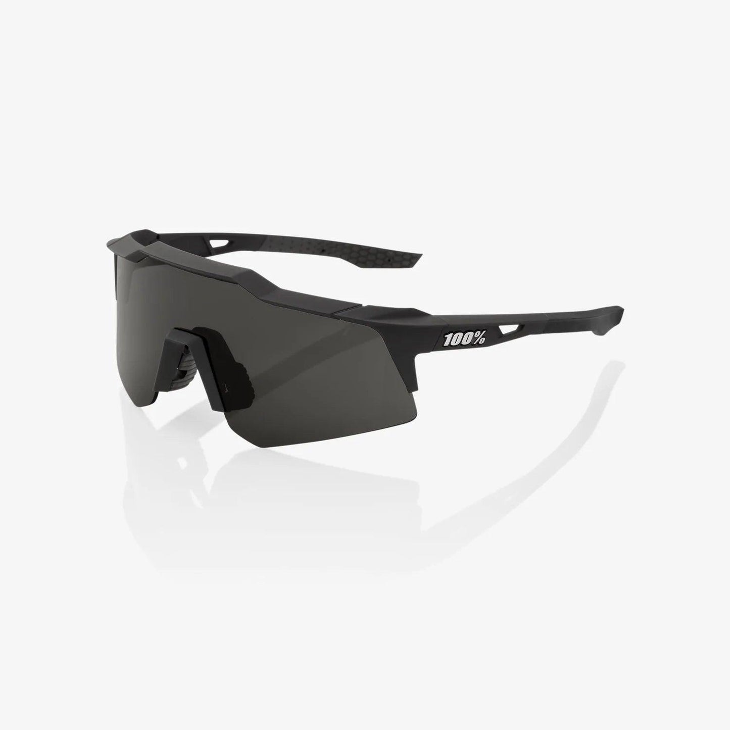 100 Percent Sunglasses - SPEEDCRAFT XS - Soft Tact Black - Smoke Lens