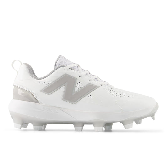 New Balance Women's FUSE v5 Molded Fastpitch Softball Cleats - White/Raincloud - SPFUSEW5