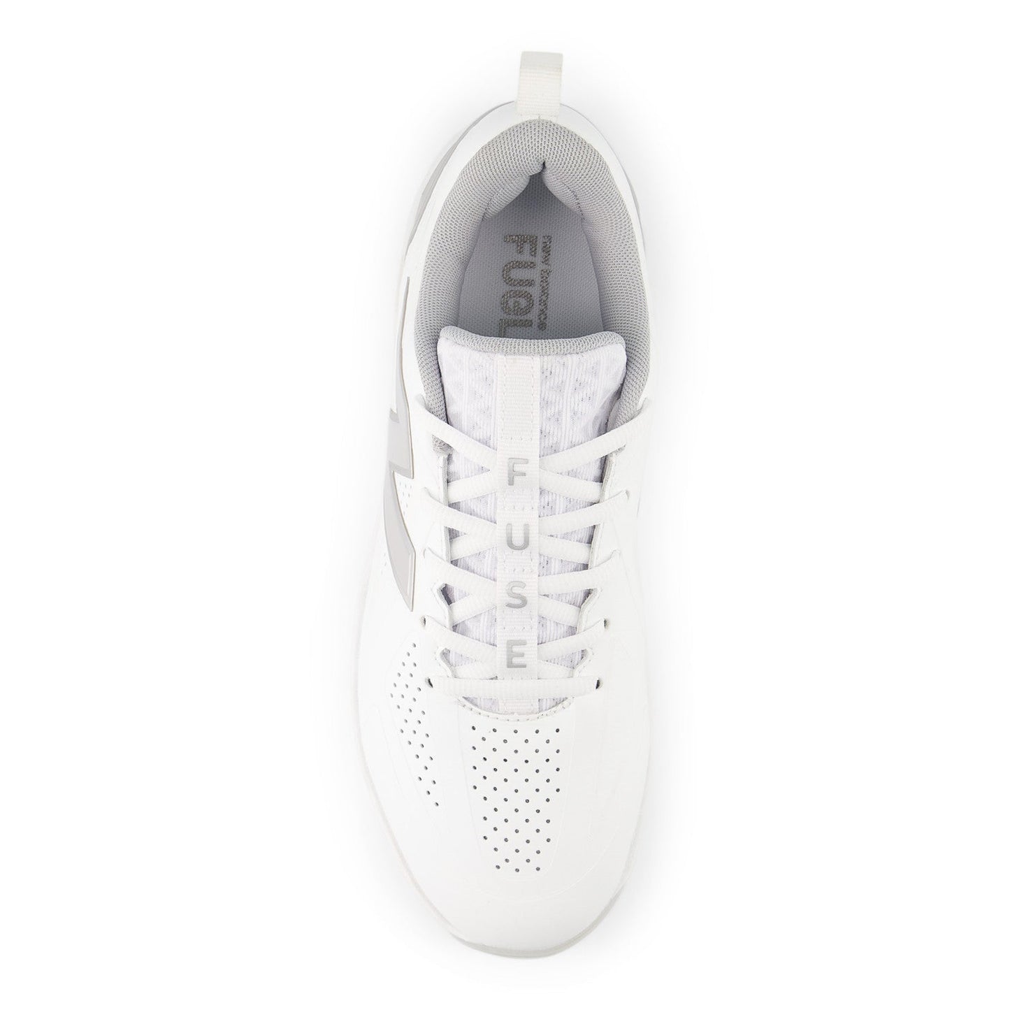 New Balance Women's FUSE v5 Molded Fastpitch Softball Cleats - White/Raincloud - SPFUSEW5