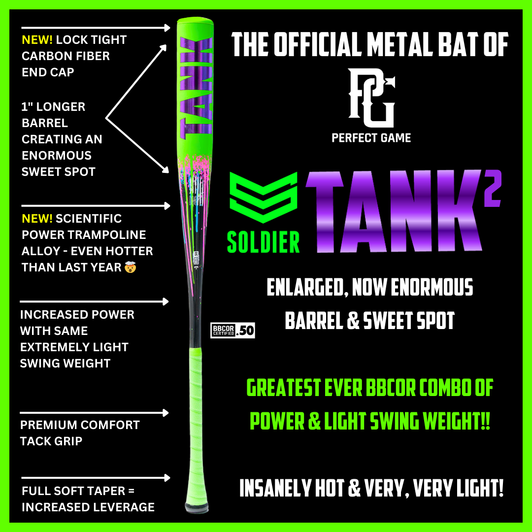 2026 Soldier Tank 2 Drip -3 BBCOR Baseball Bat