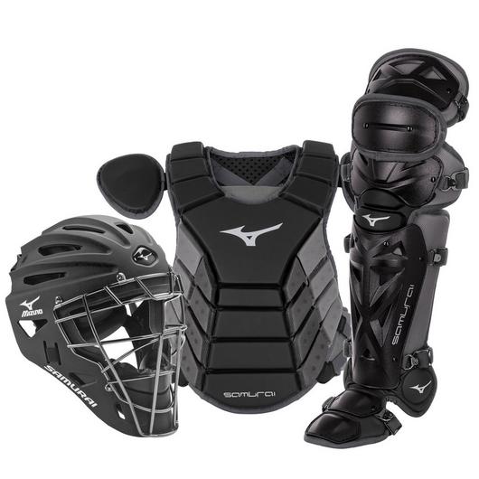 Mizuno Samurai Adult 15" Baseball Catchers Set - Multiple Colors – Product View | Smash It Sports | foam, padding, matte