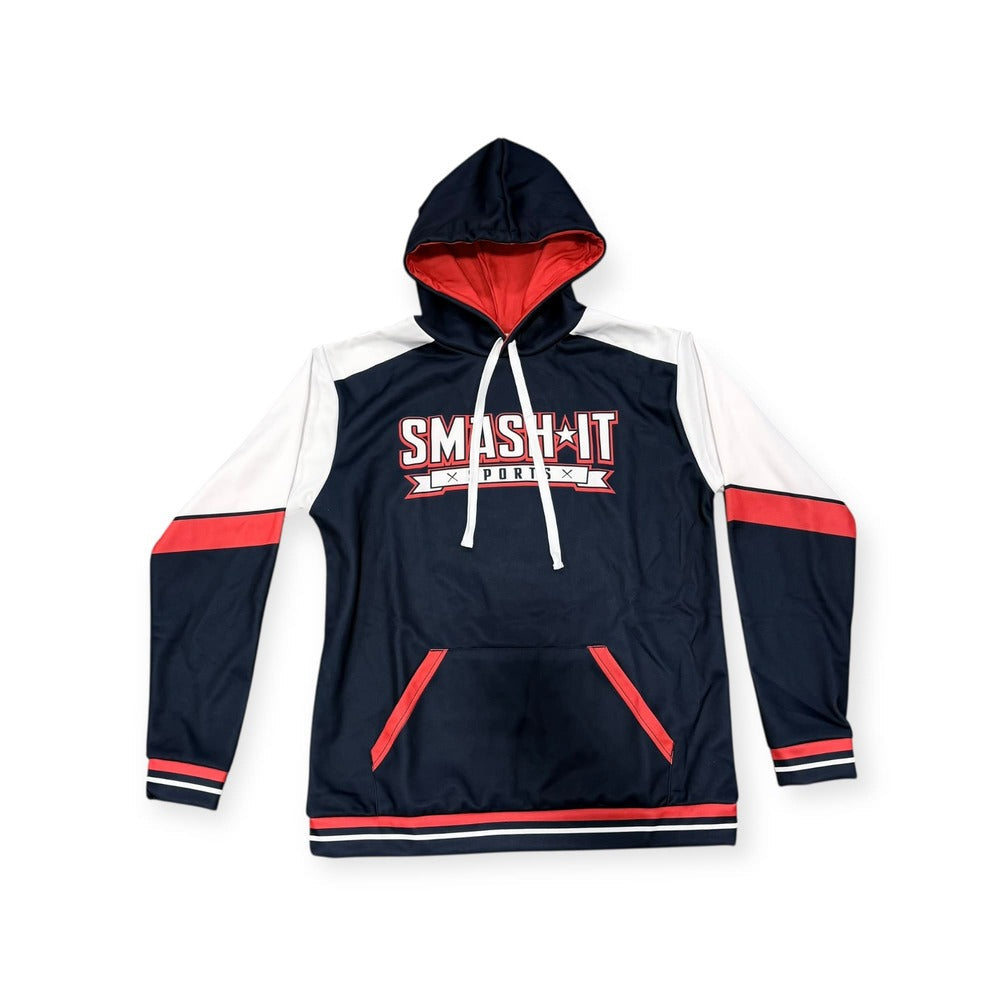 Smash It Sports Fleece Hoodie - Smashie Navy/White