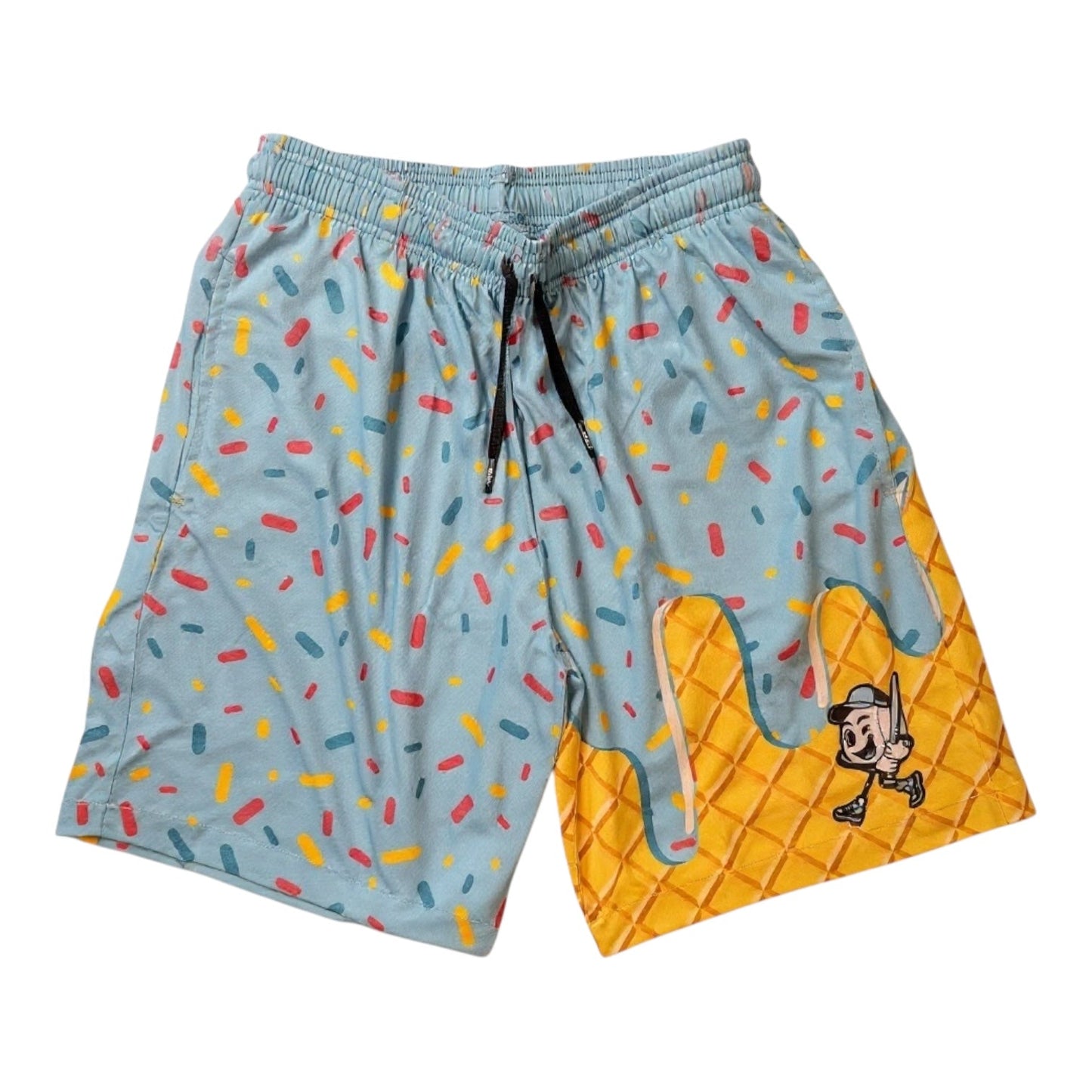 Smash It Sports Mesh Shorts - Ice Cream Drip Blue