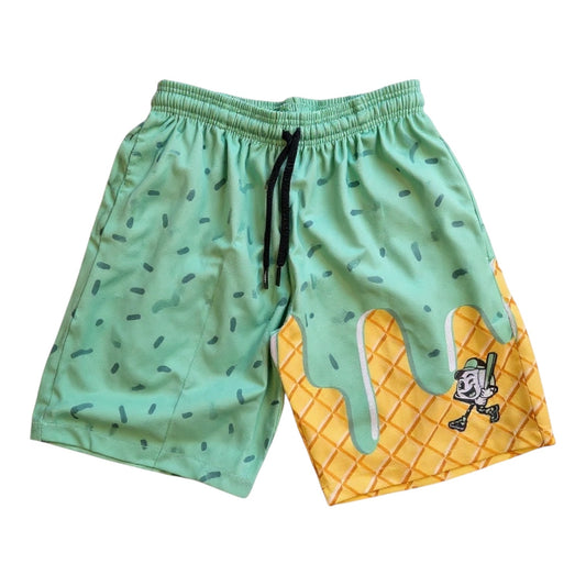 Smash It Sports Mesh Shorts - Ice Cream Drip Mint Chocolate Chip