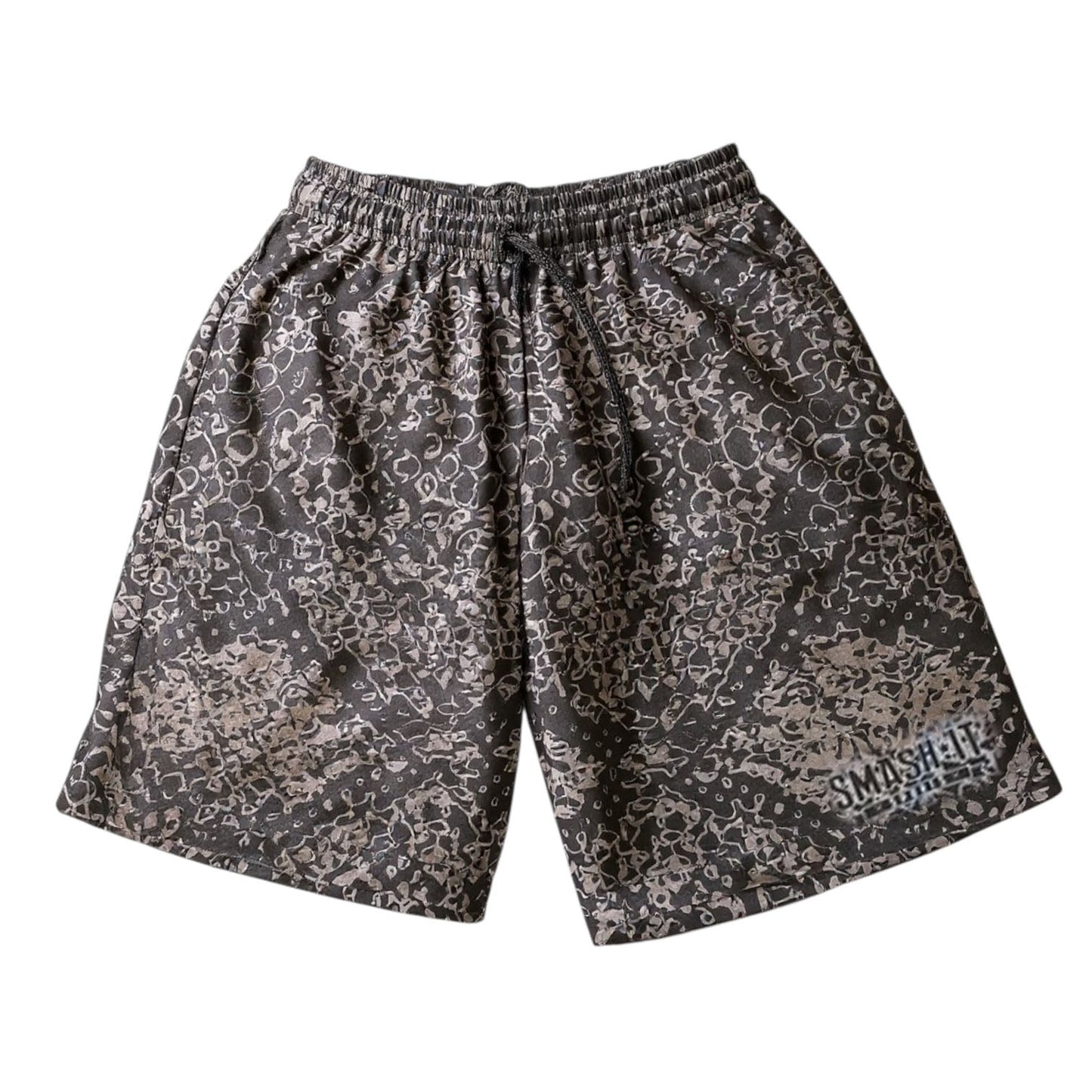 Smash It Sports Mesh Shorts - Snakeskin (Black/Charcoal)