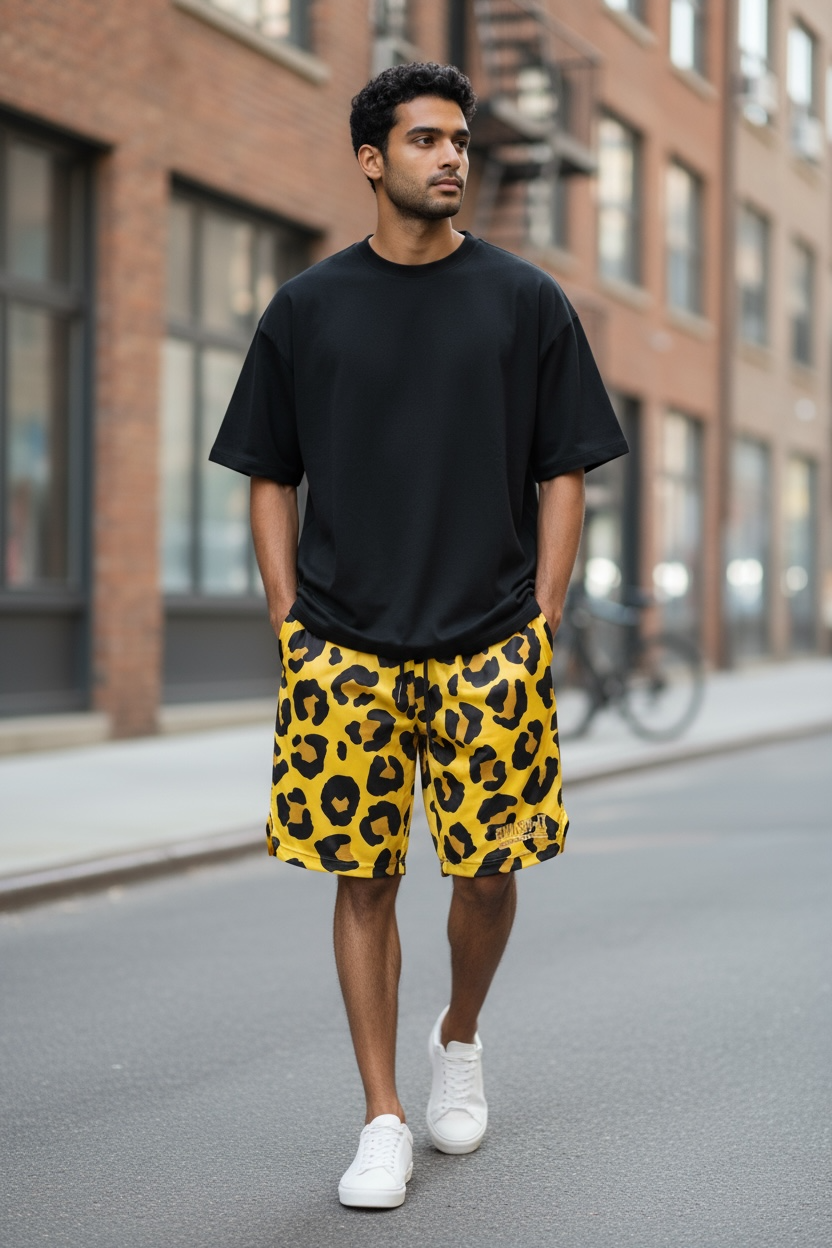 Smash It Sports Mesh Shorts - Leopard